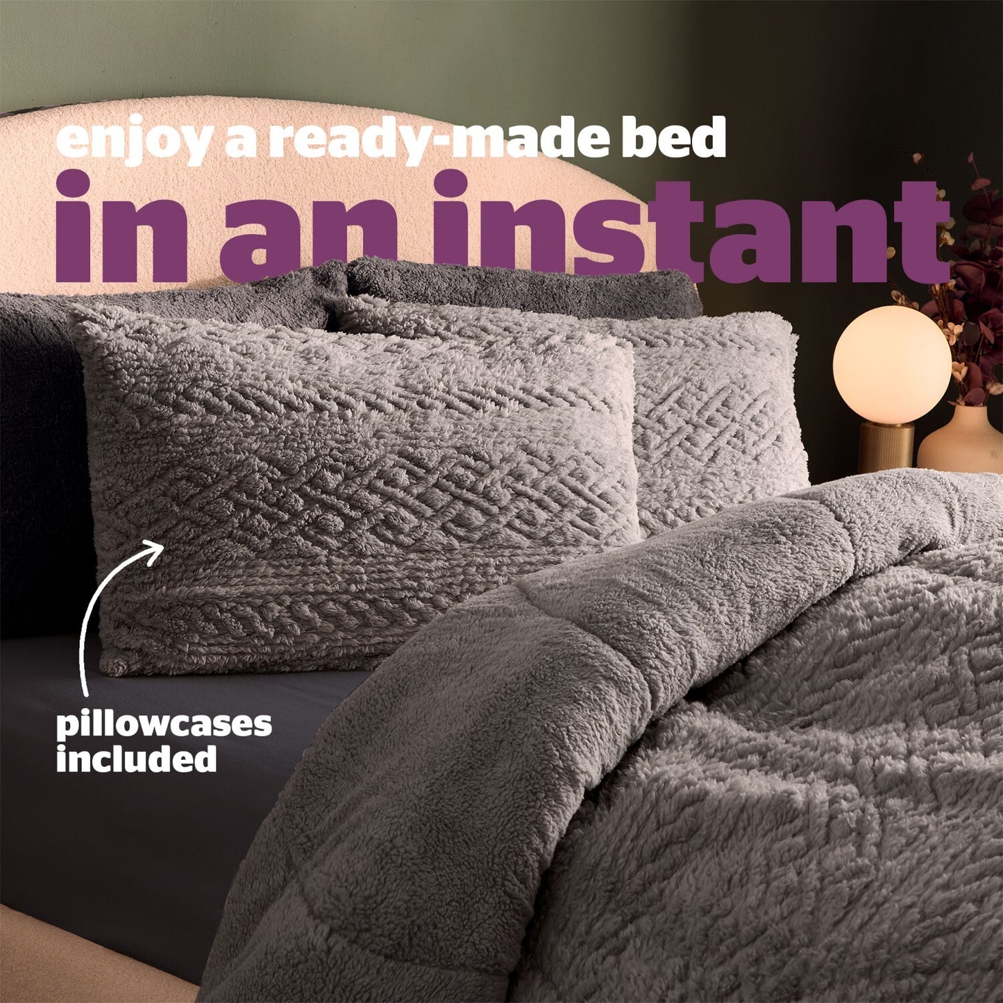 Silentnight Teddy Fleece Coverless 10.5 Tog Duvet set