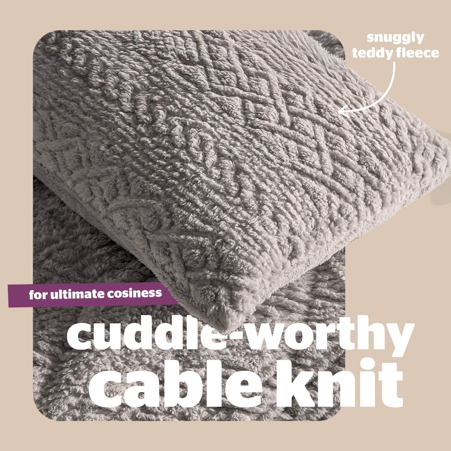 Silentnight Teddy Fleece Coverless 10.5 Tog Duvet set