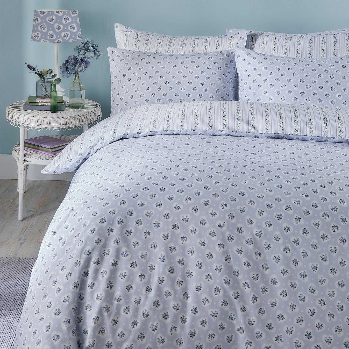 Cath Kidston Ticking Stripe Blue Duvet Set