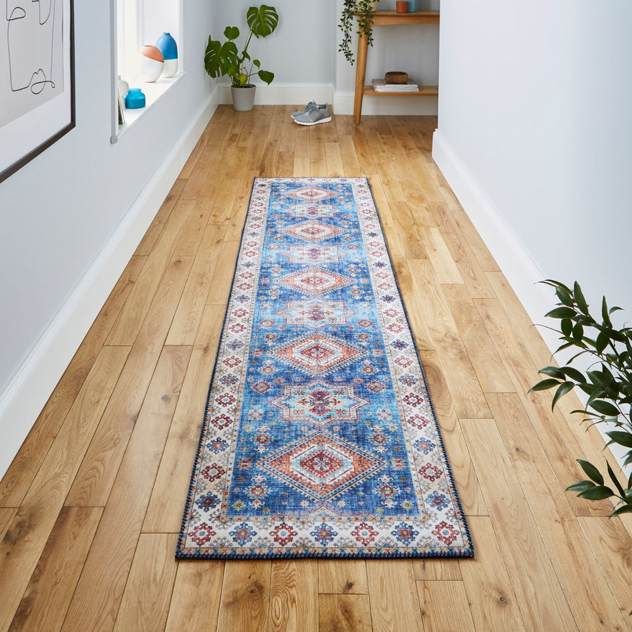 Topaz G4705 Dark Blue Vintage Runner Rug