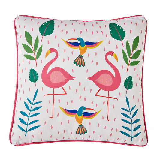 Tropical Flamingo Outdoor Cushion (43cm x 43cm)