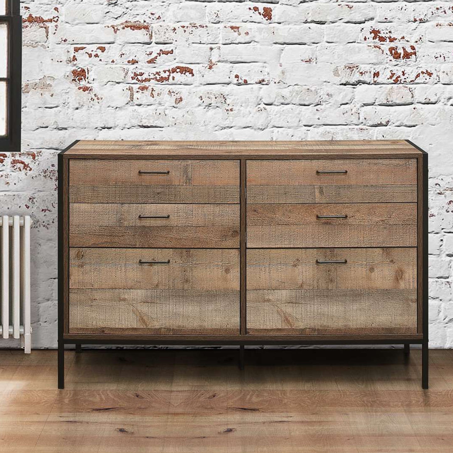 Urban Rustic 6 Drawer Wide Chest