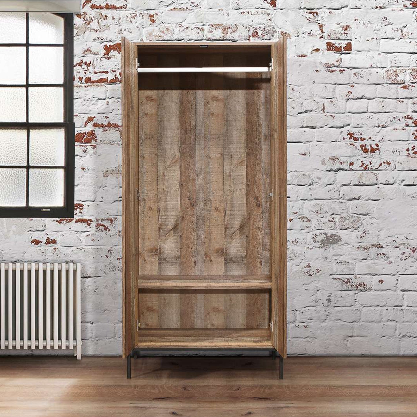 Urban Rustic 2 Door Wardrobe