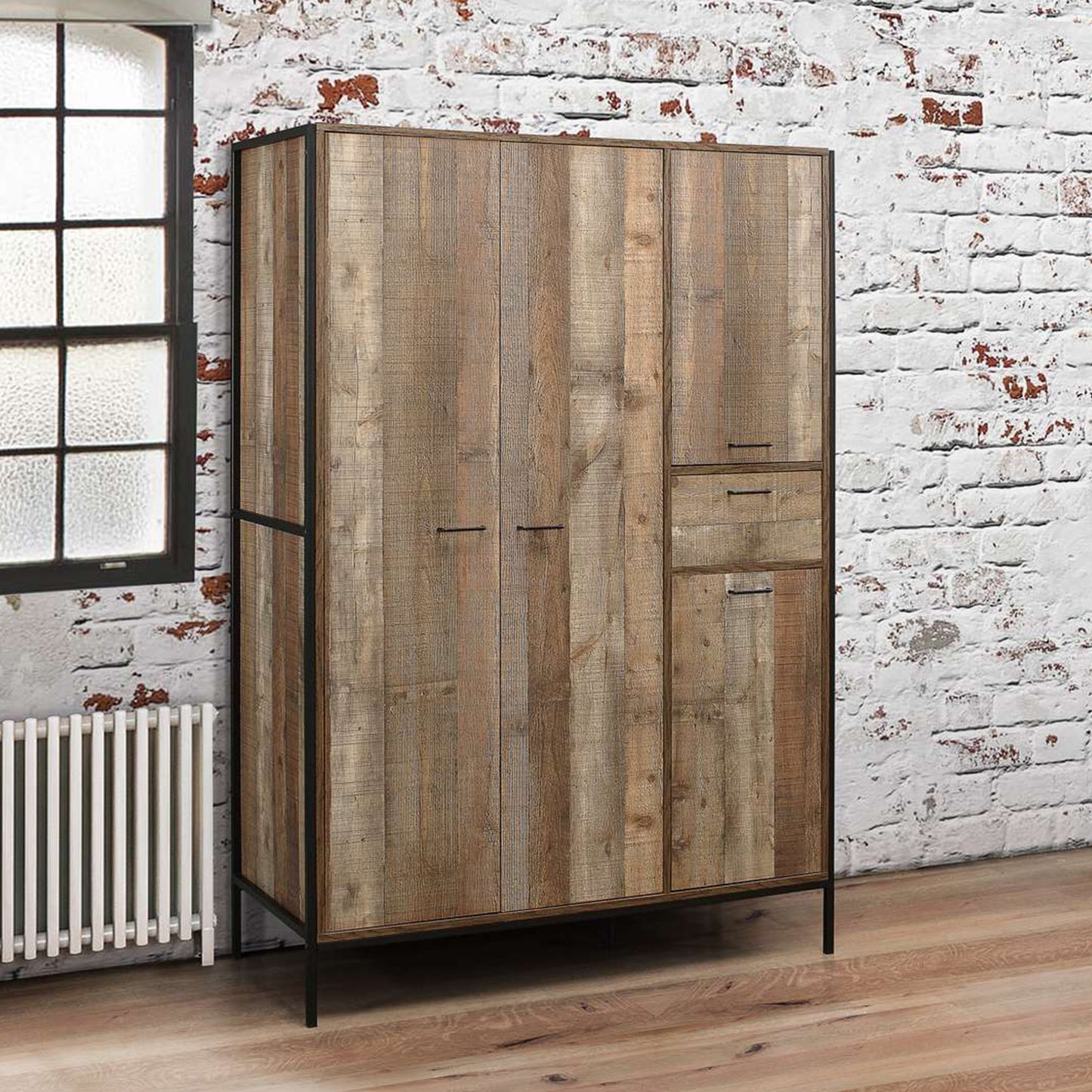 Urban Rustic 4 Door Wardrobe