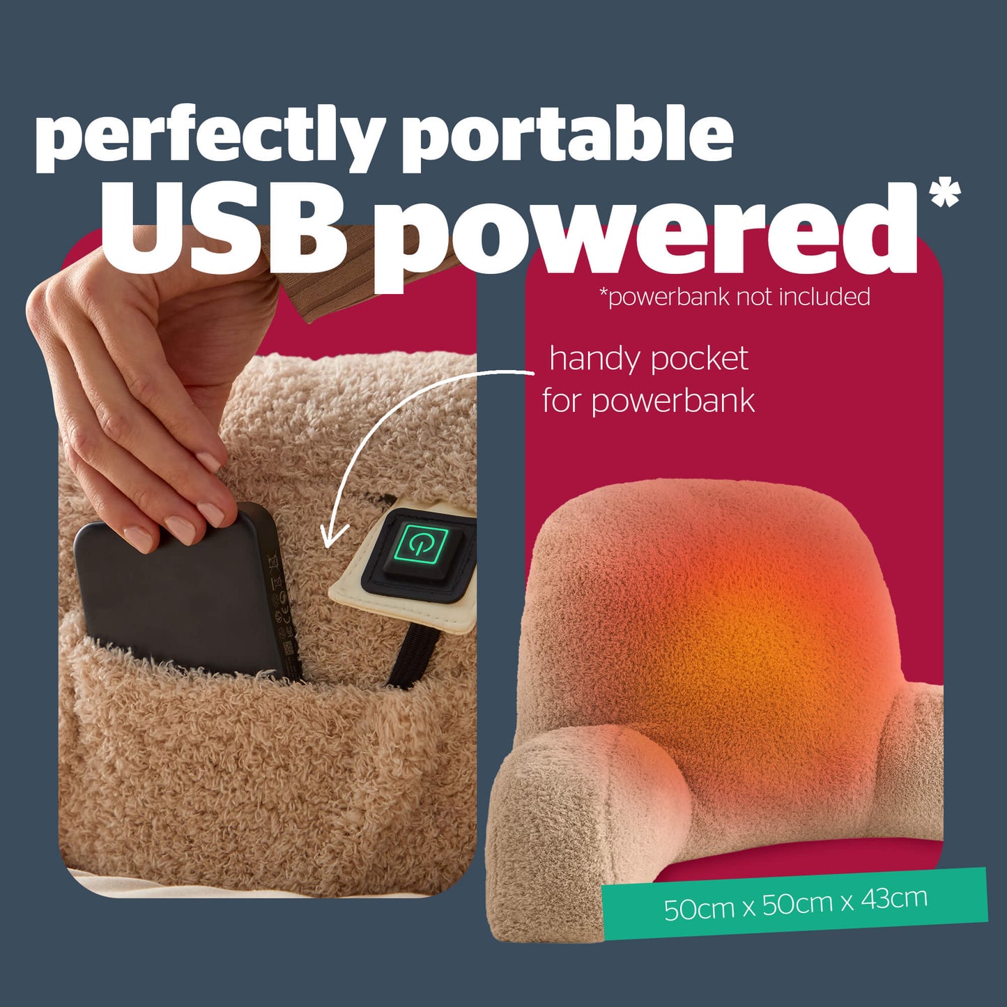 Silentnight USB Heated Cosy Cuddle Cushion