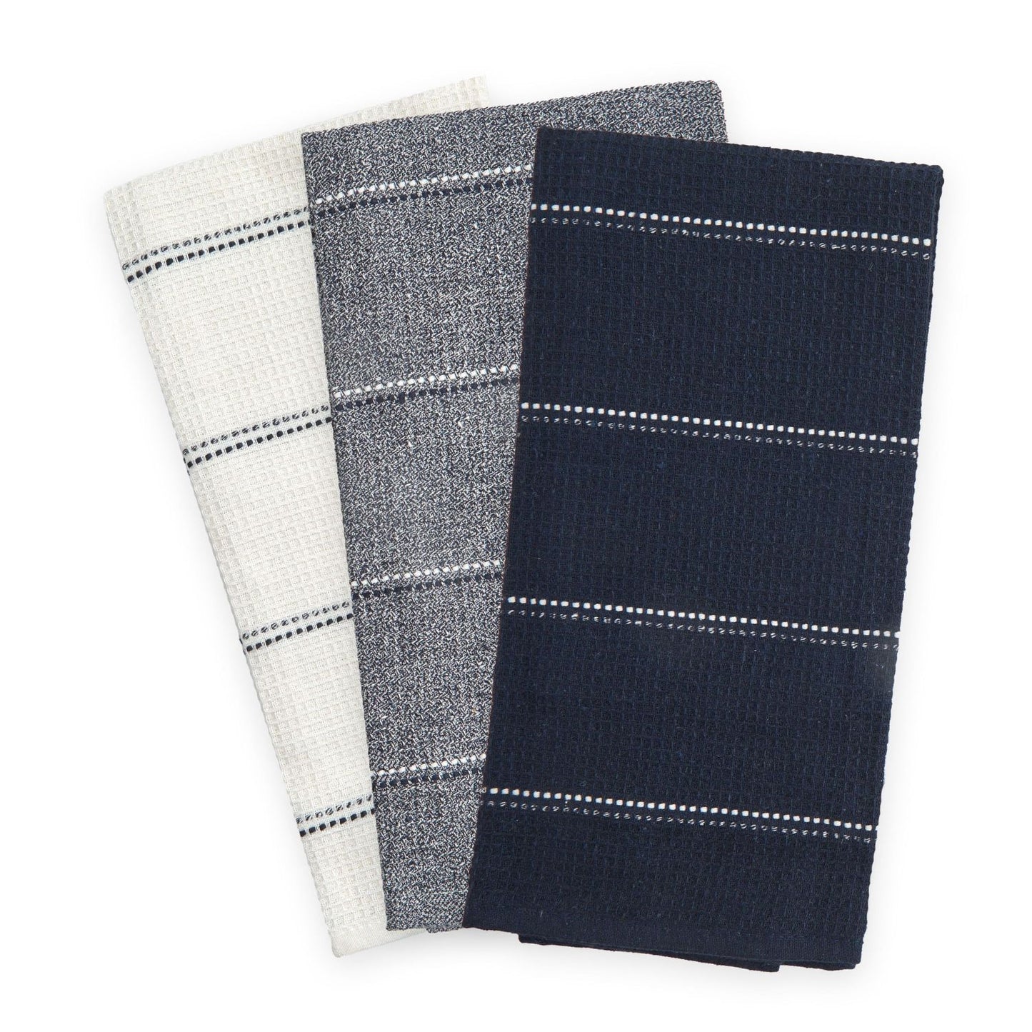 Utopia Navy Blue 3 Pack Kitchen Tea Towel Set