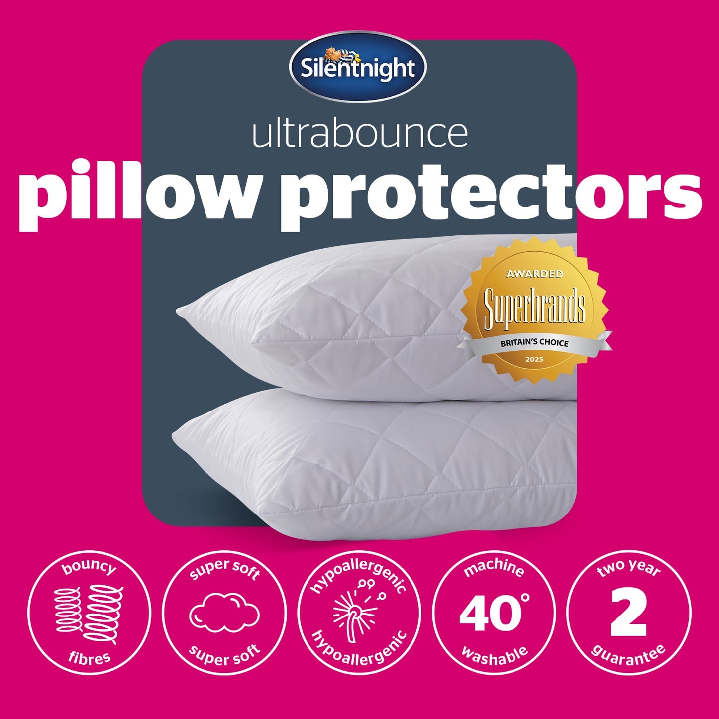 Silentnight Ultra Bounce Pillow Protector Pair