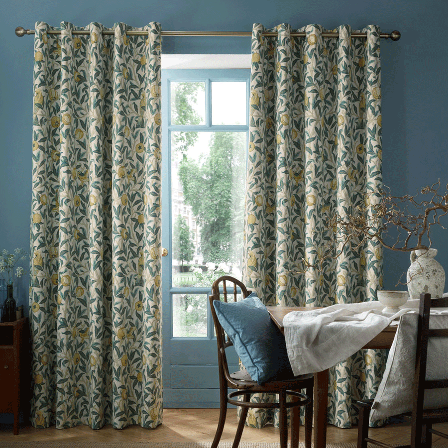 William Morris At Home Bird & Pomegranate Mineral Blackout Eyelet Curtains