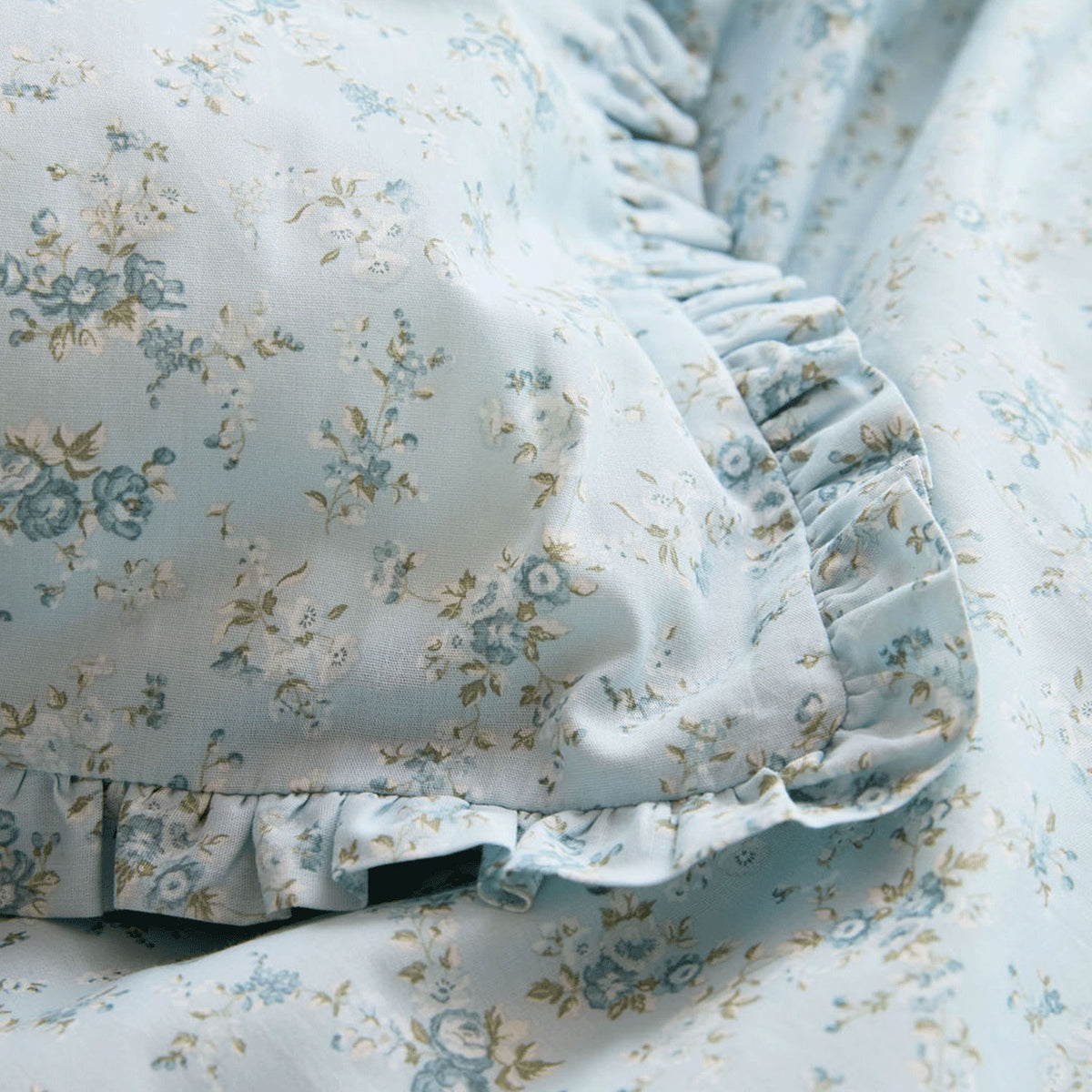 Georgie Ditsy Blue Cotton Duvet Set | Shabby Chic By Rachel Ashwell