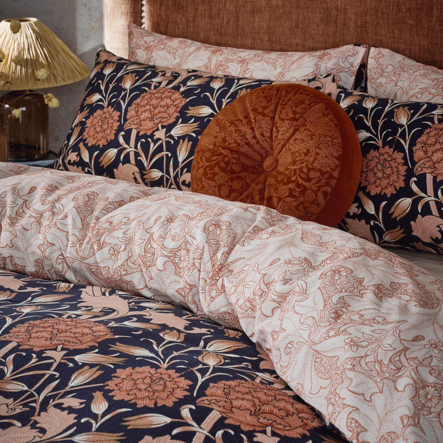 William Morris At Home Wild Tulip Copper Cotton Duvet Set