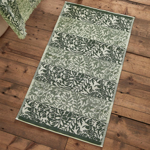 William Morris At Home Rose Stripe Sage Bath Mat