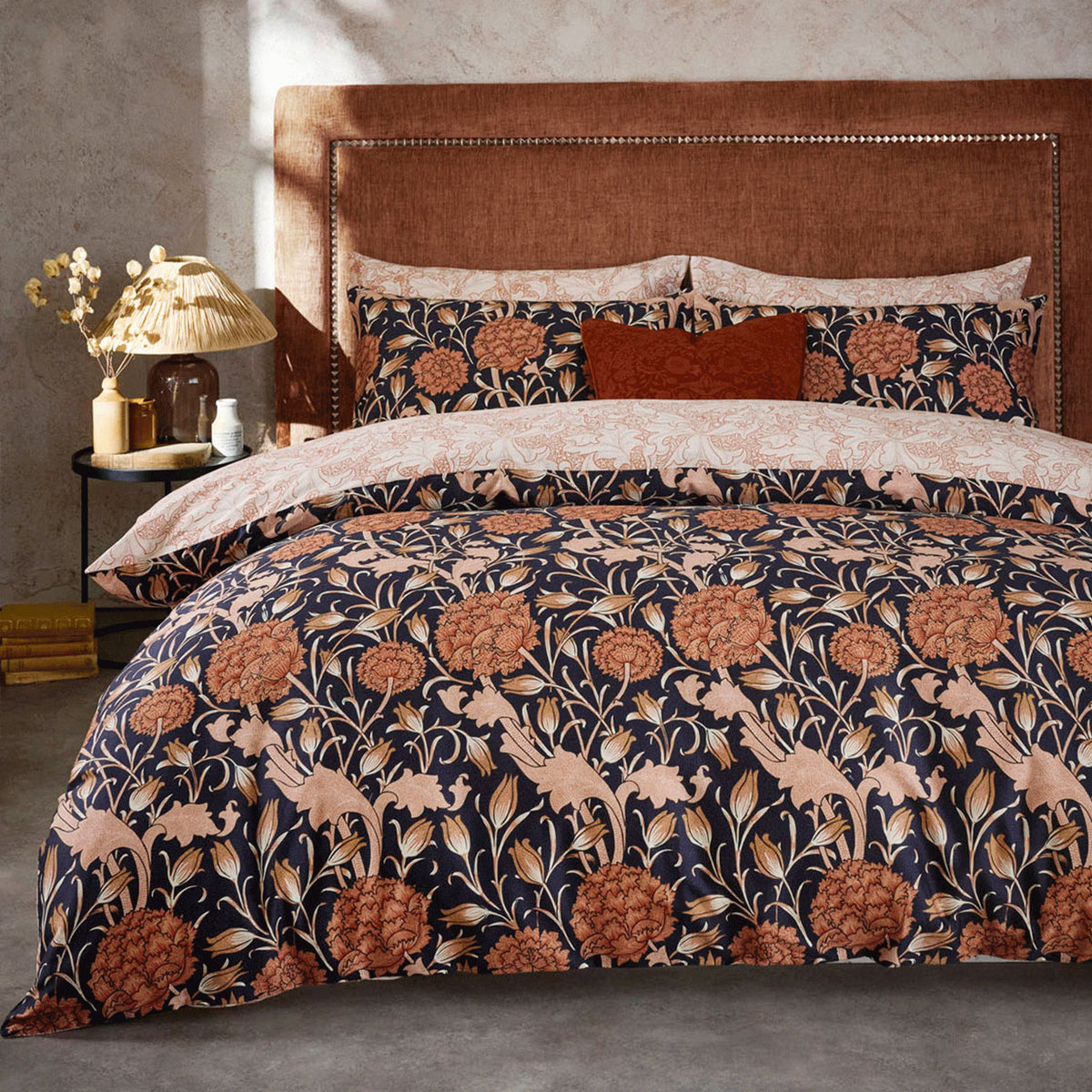 William Morris At Home Wild Tulip Copper Cotton Duvet Set