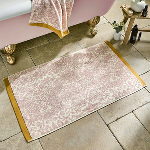 William Morris At Home Strawberry Thief Plaster Pink Bath Mat