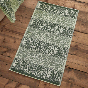 William Morris At Home Rose Stripe Sage Bath Mat