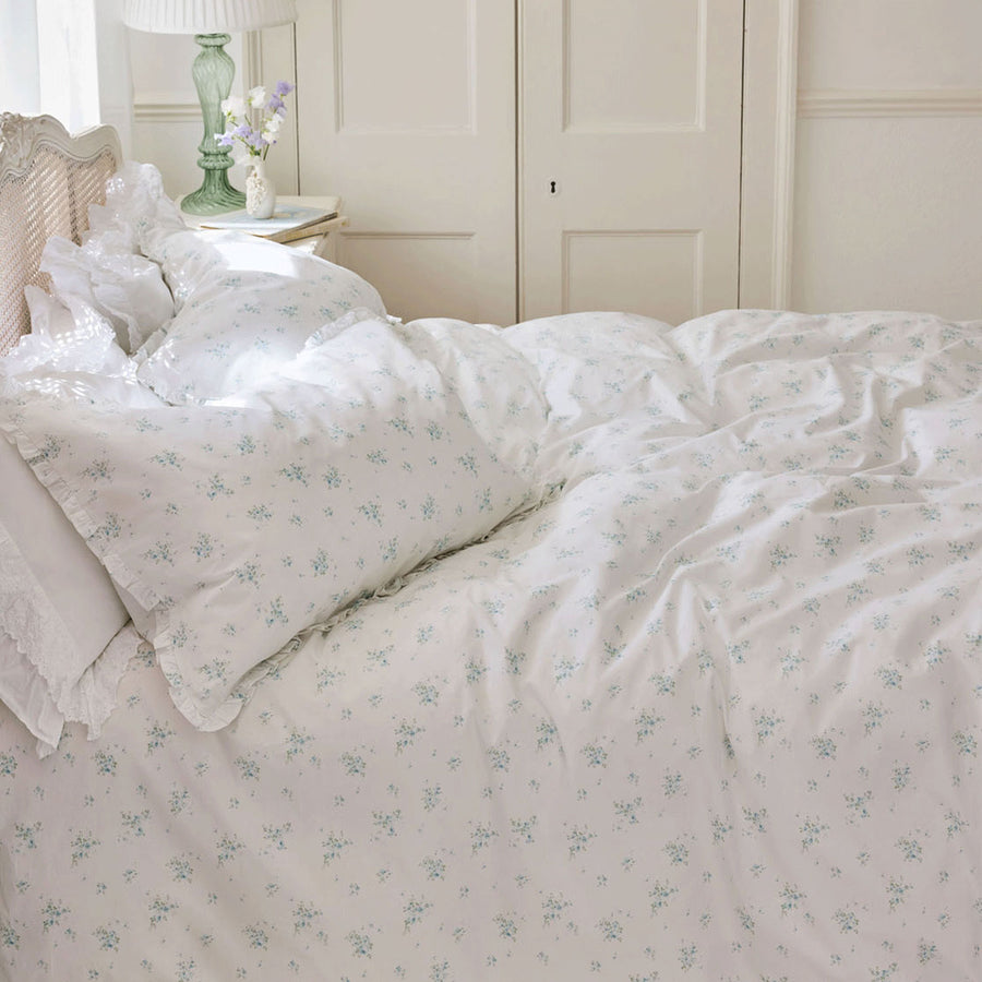 Rosabelle Baby Blue 100% Cotton Duvet Set | Shabby Chic By Rachel Ashwell