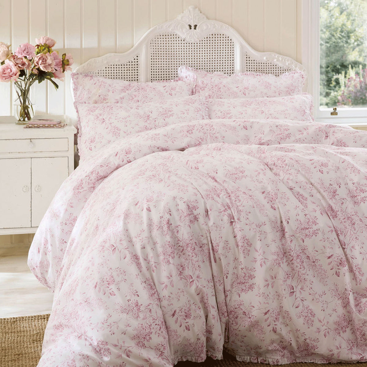 Chelsea Dusky Rose Duvet Set | Shabby Chic By Rachel Ashwell