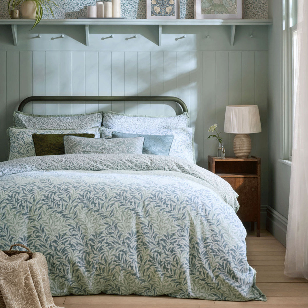 William Morris At Home Willow Bough Sage Cotton Duvet Set