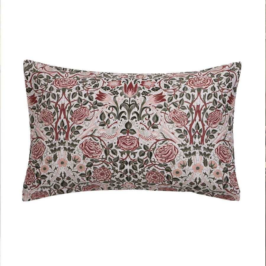 William Morris At Home Rose Brick Pink-Sage Standard Pillowcase Pair