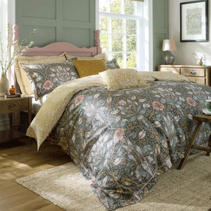 William Morris At Home Spring Thicket Mineral Cotton Duvet Set