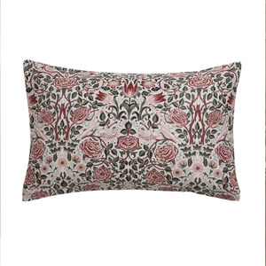 William Morris At Home Rose Brick Pink-Sage Standard Pillowcase Pair