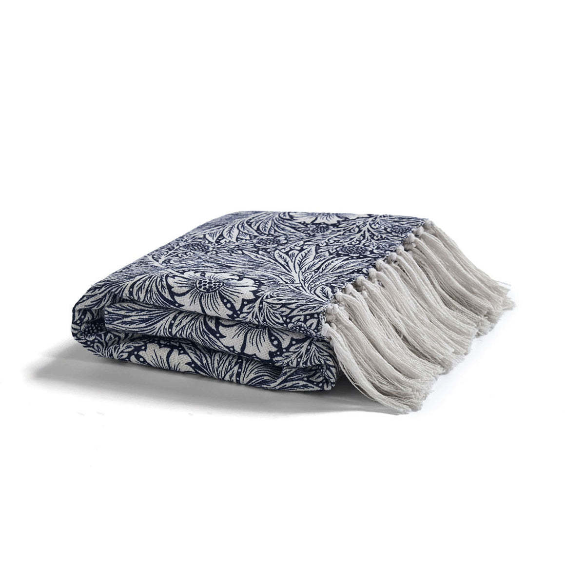 William Morris At Home Marigold Indigo Blue Throw (130cm x 170cm)
