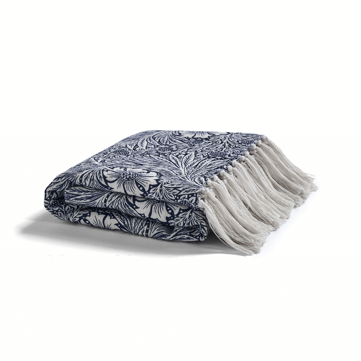 William Morris At Home Marigold Indigo Blue Throw (130cm x 170cm)
