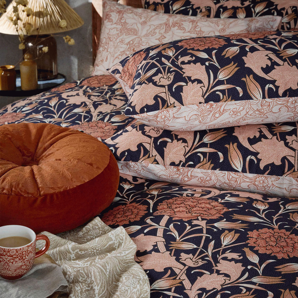 William Morris At Home Wild Tulip Copper Standard Pillowcase (Pair)