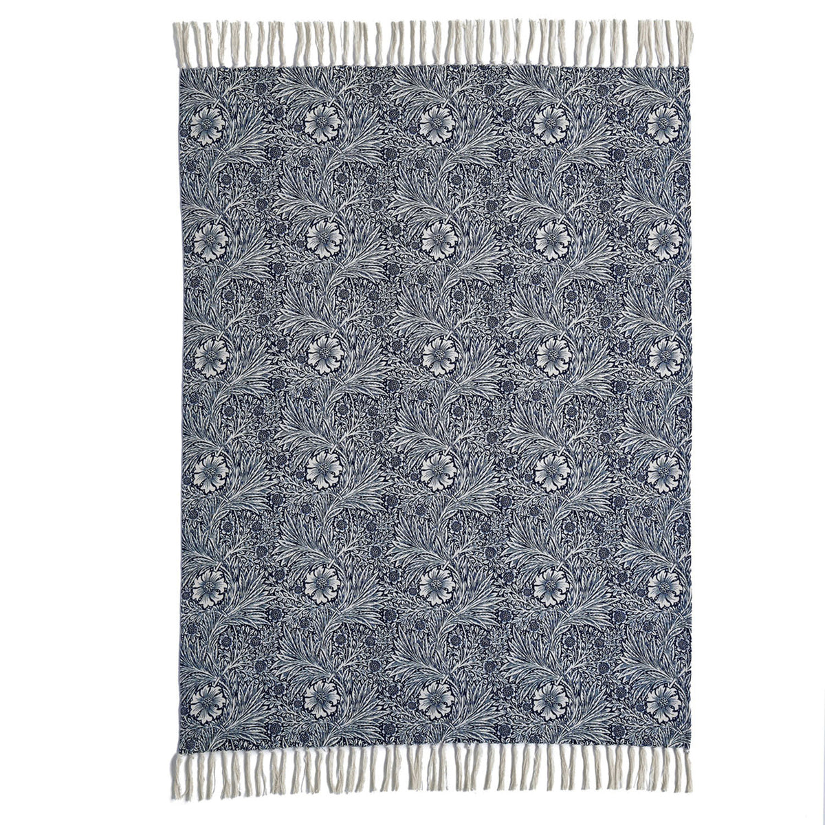 William Morris At Home Marigold Indigo Blue Throw (130cm x 170cm)