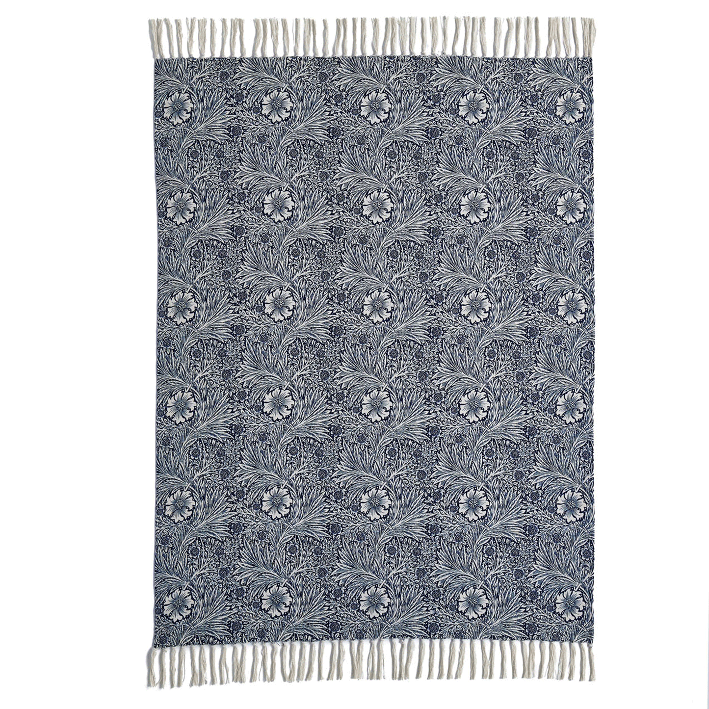 William Morris At Home Marigold Indigo Blue Throw (130cm x 170cm)
