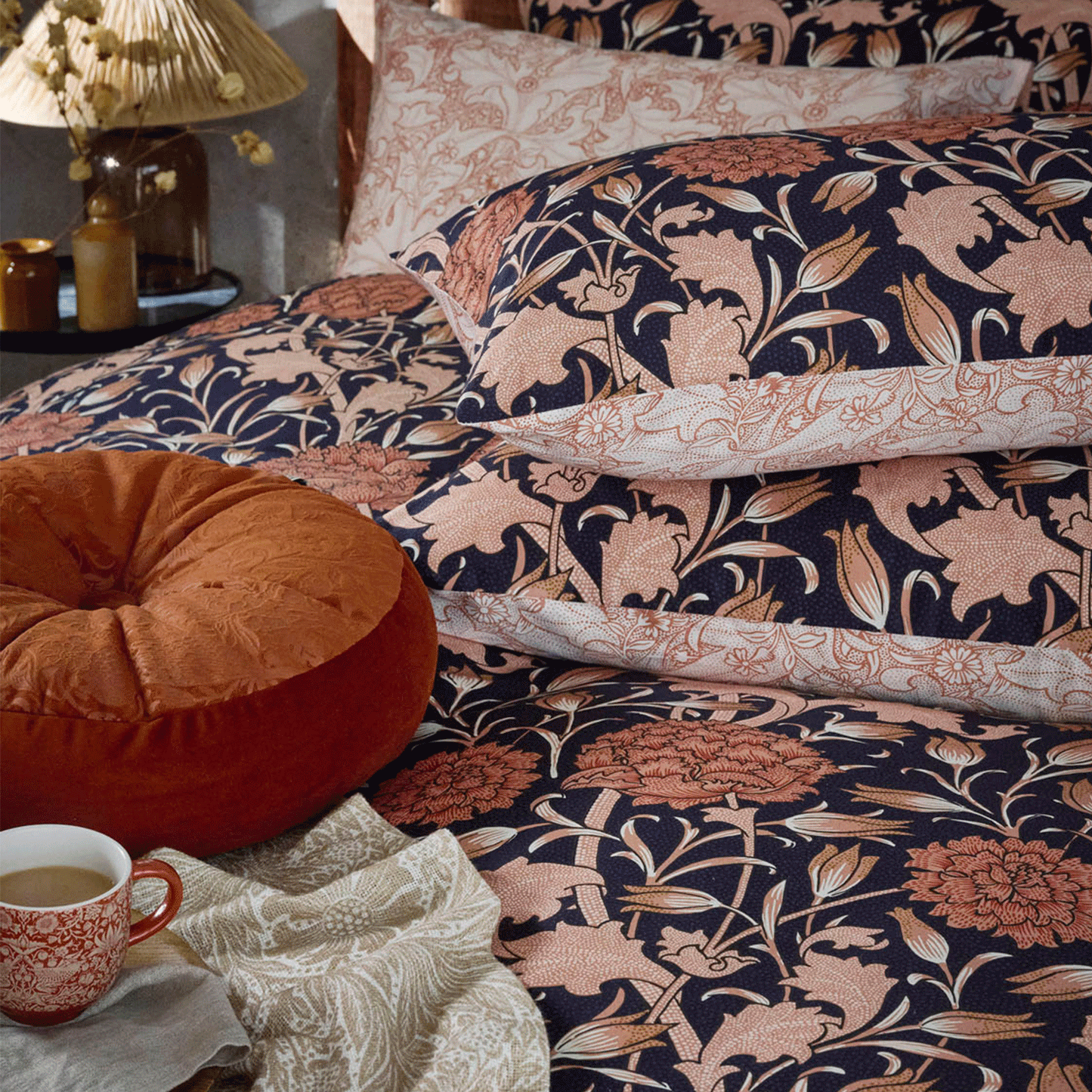 William Morris At Home Wild Tulip Copper Standard Pillowcase (Pair)