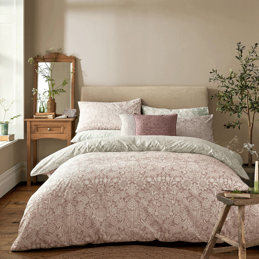 William Morris At Home Sunflower Clay Cotton Duvet Set
