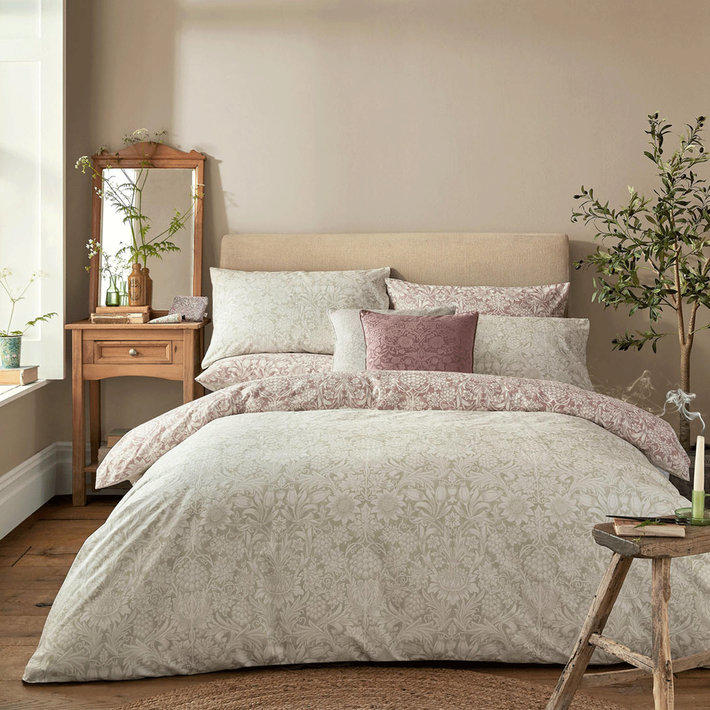 William Morris At Home Sunflower Clay Cotton Duvet Set