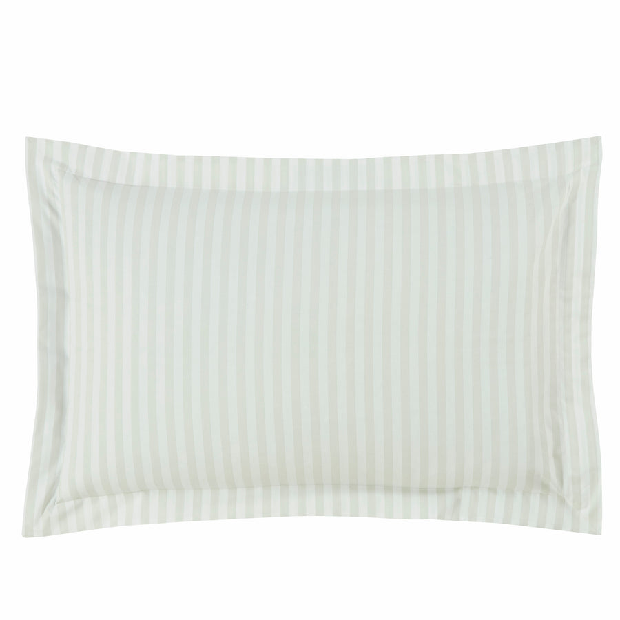 Sophie Allport Uppingham Stripe Mint Green Cotton Oxford Pillowcase Pair