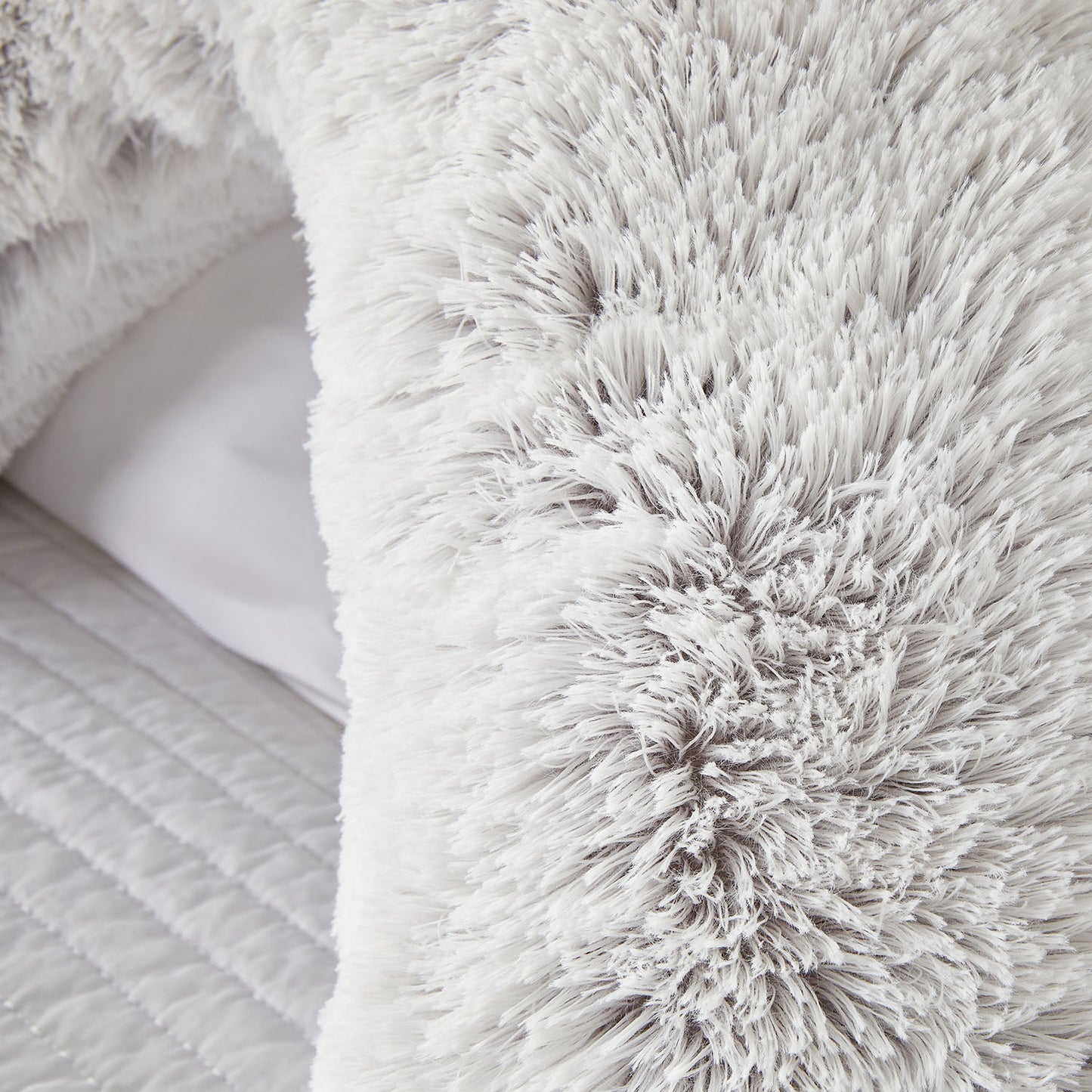 Long Hair Super Soft Grey V Shape Pillow