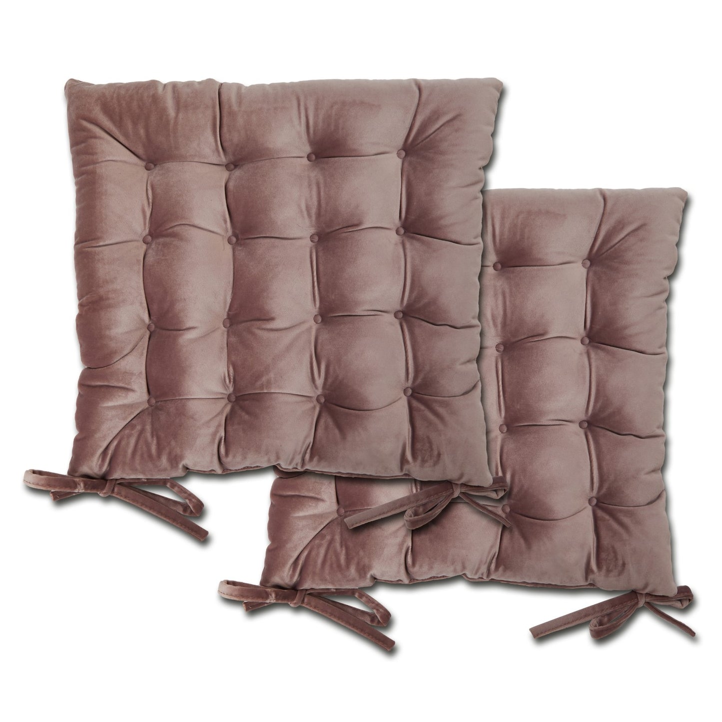 Holland Velvet Heather Cushion Seat Pads (Pair)