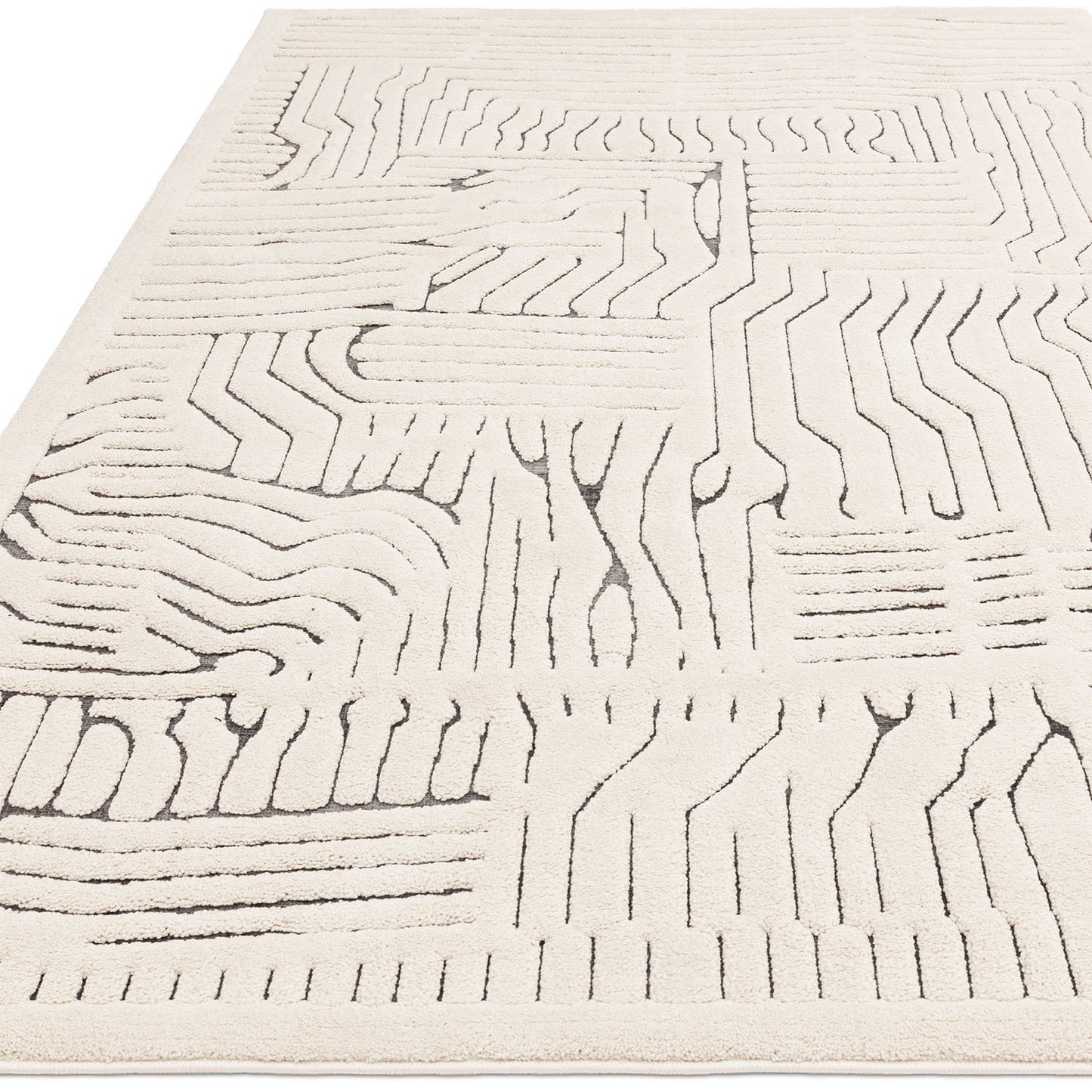 Valley Ivory Charcoal Route Rug
