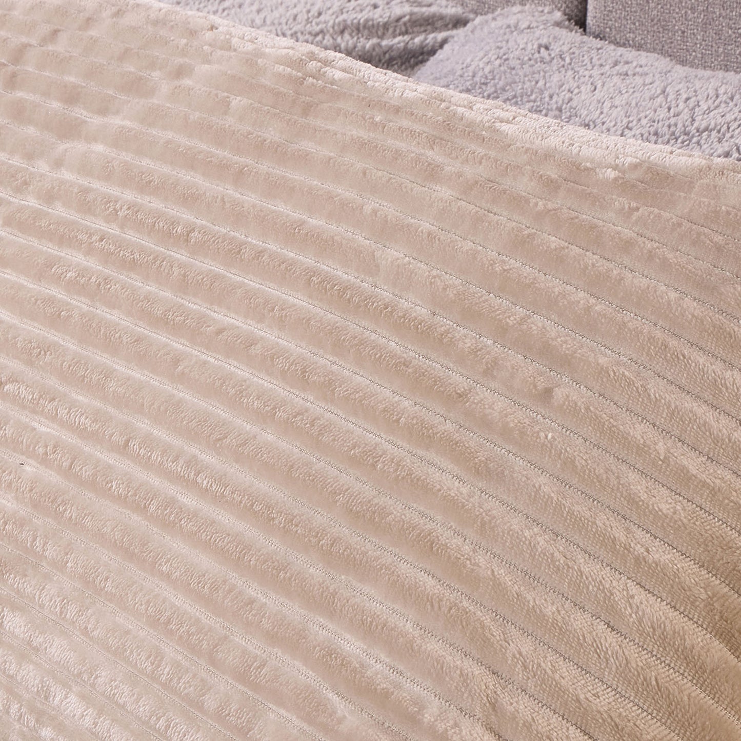 Velvet Cord Natural Bolster Pillow