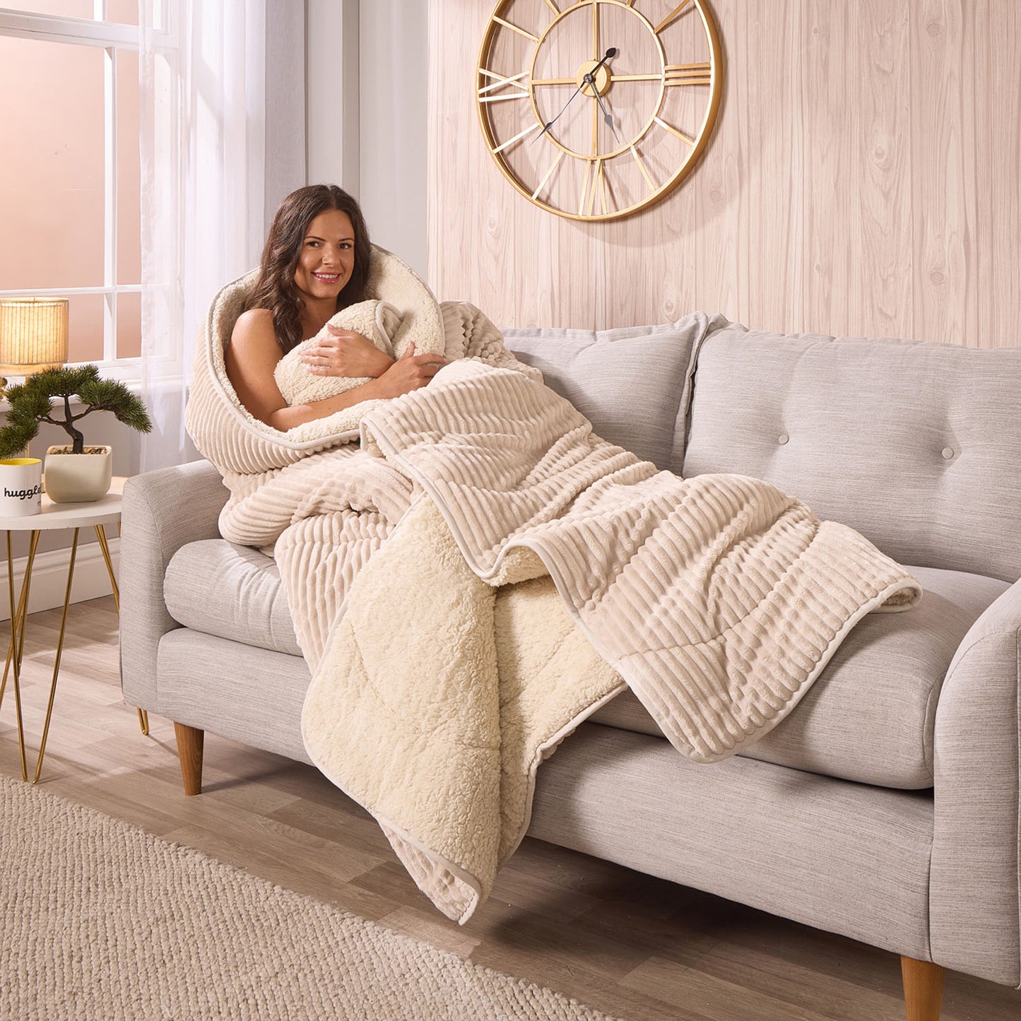 Velvet Cord and Teddy Sherpa Coverless 10.5 Tog Duvet and Pillowcases