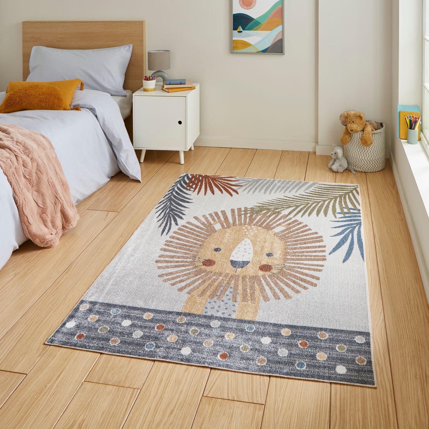 Vida Kids Lion Recycled Rug | 80x150, 120x170 | Julian Charles