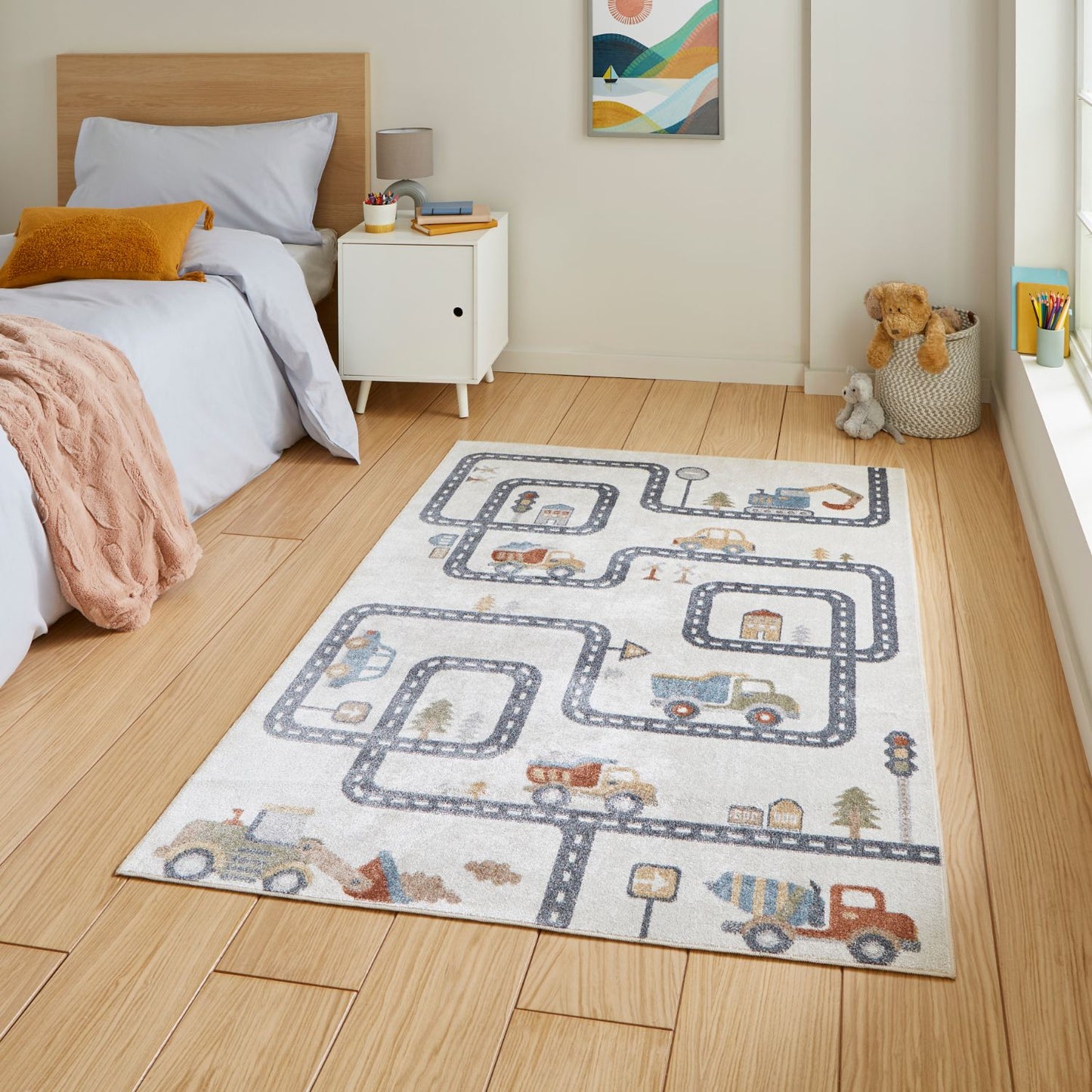 Vida Kids Road Map Recycled Rug