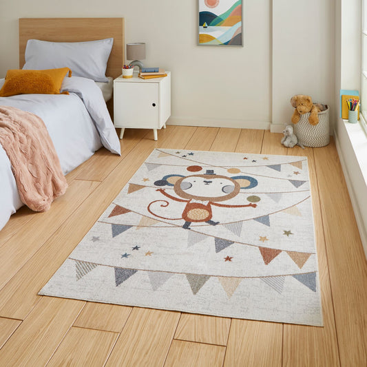 Vida Kids Monkey Recycled Rug