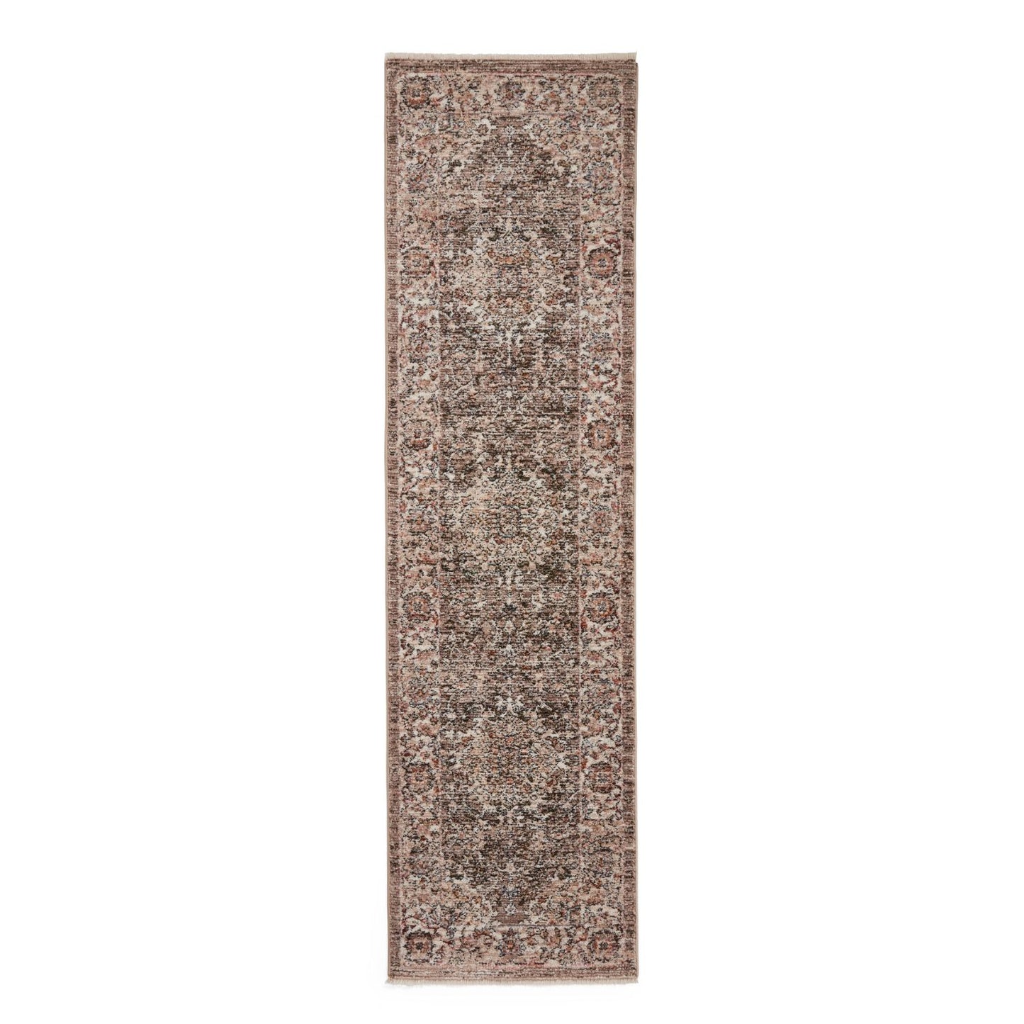 Vintage 35013 Grey Traditional Runner Rug