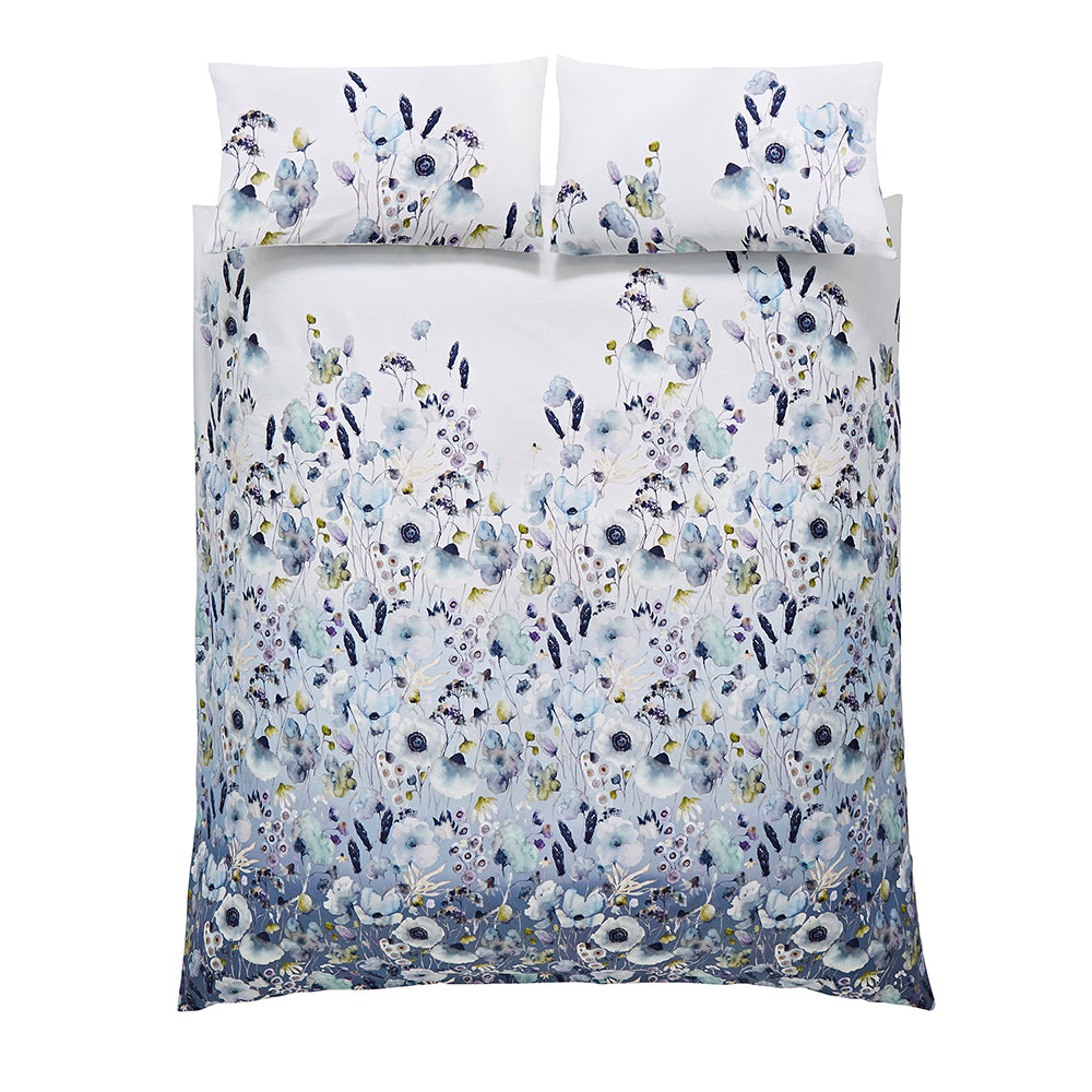 Voyage Hibbertia Blue Cotton Duvet Set