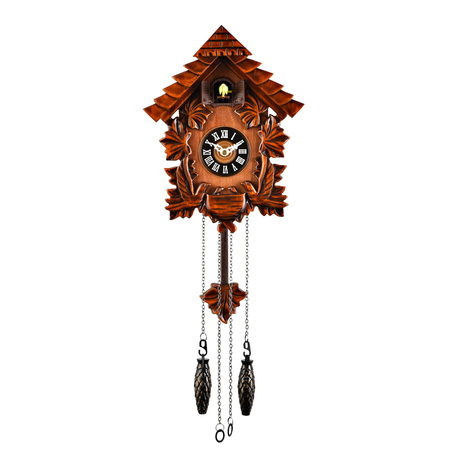Quartz Wooden Pitched Roof Cuckoo Clock