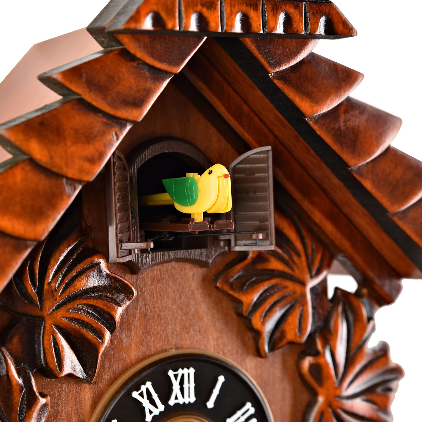 Quartz Wooden Pitched Roof Cuckoo Clock