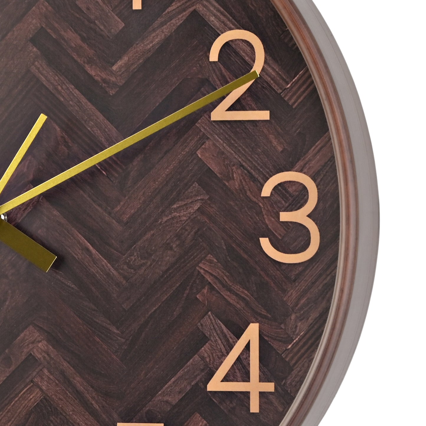 Hometime Brown Chevron Wall Clock