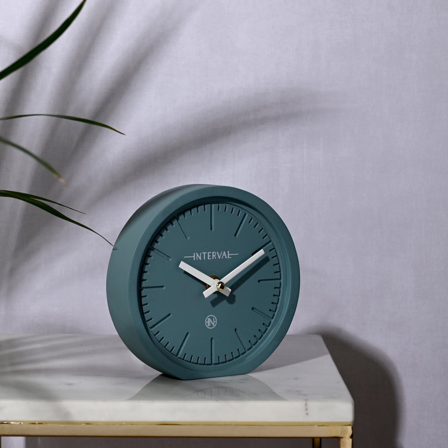 Interval Minimalist Teal Desk Clock