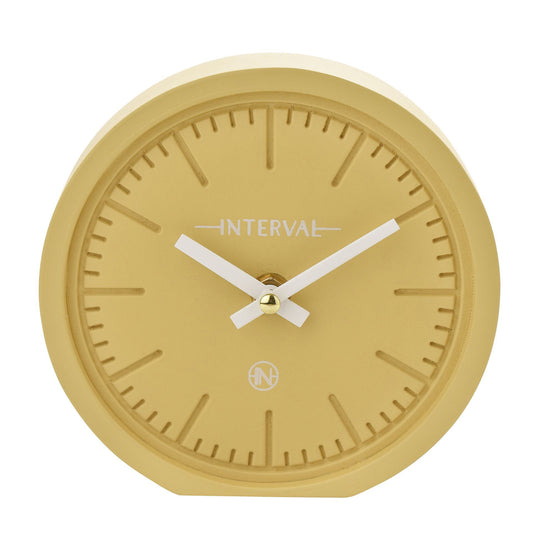 Interval Minimalist Yellow Desk Clock