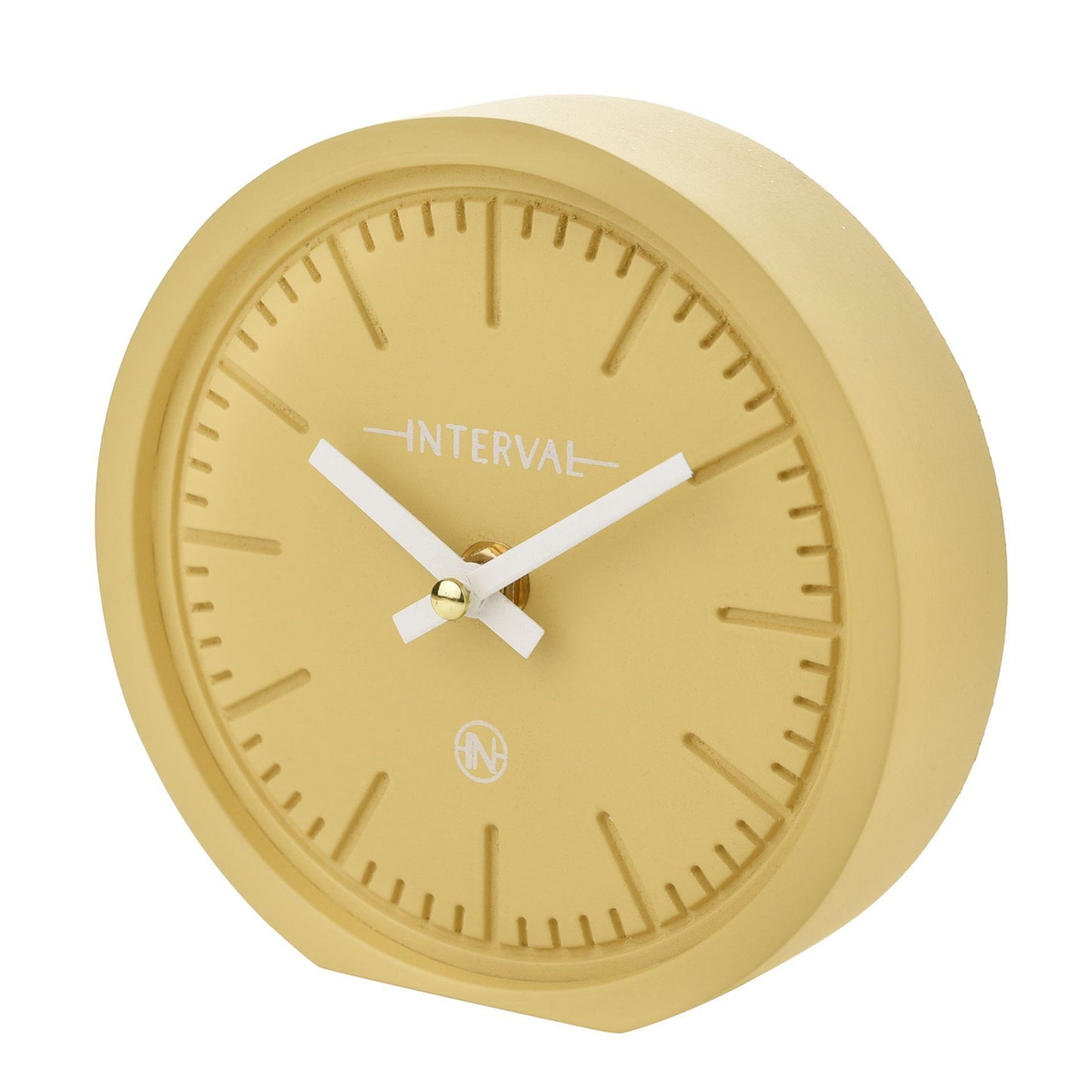 Interval Minimalist Yellow Desk Clock