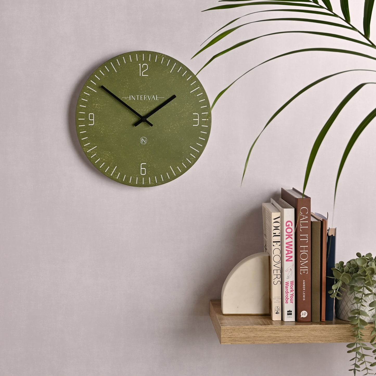 Interval Resin Olive Wall Clock